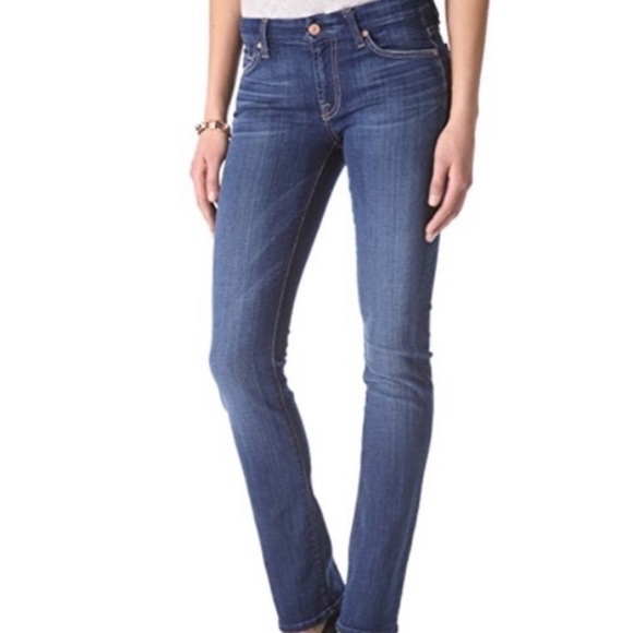 7 For All Mankind Denim - 7 for all mankind straight leg jeans size 25